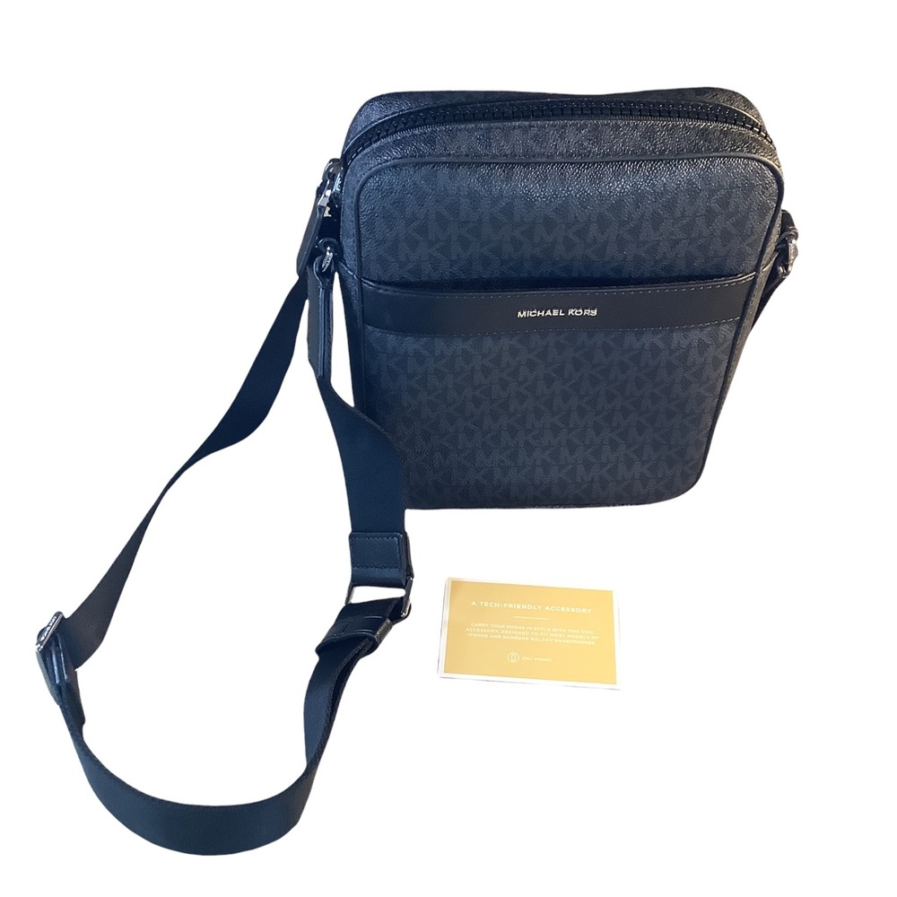 Michael Michael Kors | Cooper Men’s Flight Crossbody Bag Black and Gray - Large